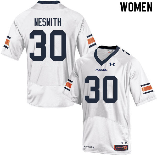 Women #30 Tommy Nesmith Auburn Tigers College Football Jerseys Sale-White